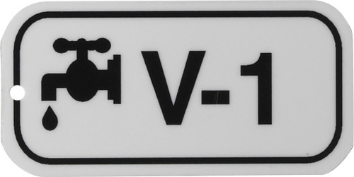 3" x 1.5" Brady Tag (Black on White) (Pack of 5 Tags) - 105664