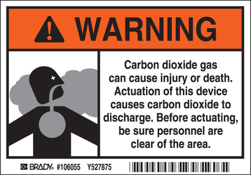 5" x 3.5" Brady Label - 106055