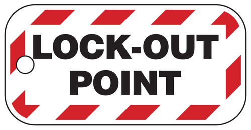 3" x 1.5" Brady Tag (Red, White) (Pack of 25 Tags) - 151255