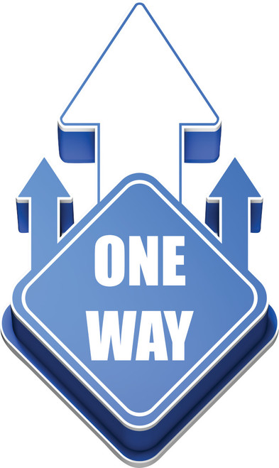 14.3" x 24" Brady ONE WAY Floor Sign - 152064