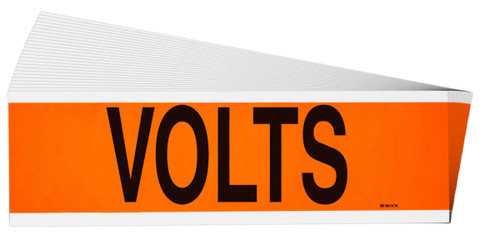 9" x 2.25" Brady Label (Black on Orange) (Pack of 25 Cards) - 152345