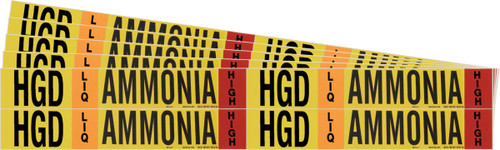 7" x 1.125" Brady Label (Black, Orange, Red on Yellow) (Pack of 5 Cards) - 105769-PK