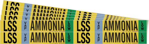 7" x 1.125" Brady AMMONIA Pipe Marker - 105793-PK