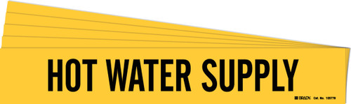 24" x 4" Brady Label (Black on Yellow) (Pack of 5 Cards) - 105779-PK