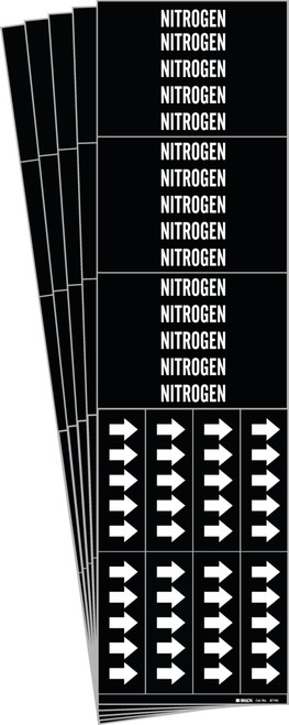 2.75" x 2.25" Brady Label (White on Black) (Pack of 5 Cards) - 87745-PK