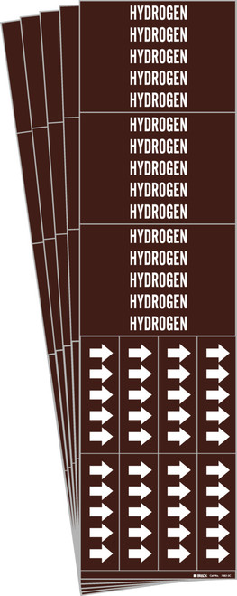 2.75" x 2.25" Brady Label (White on Brown) (Pack of 5 Cards) - 7382-3C-PK