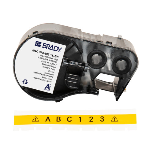 M4C-375-595-YL-BK Brady  Label - Image1