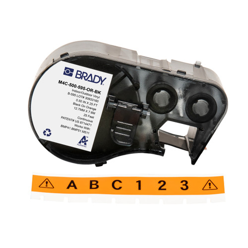 M4C-500-595-OR-BK Brady  Label - Image1