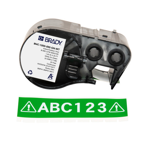 M4C-1000-595-GN-WT Brady  Label - Image1