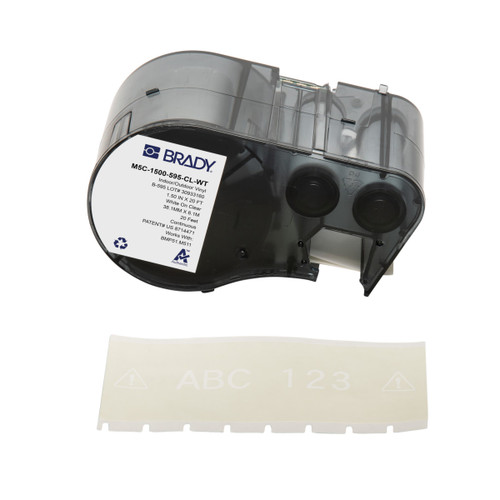 M5C-1500-595-CL-WT Brady  Label - Image1