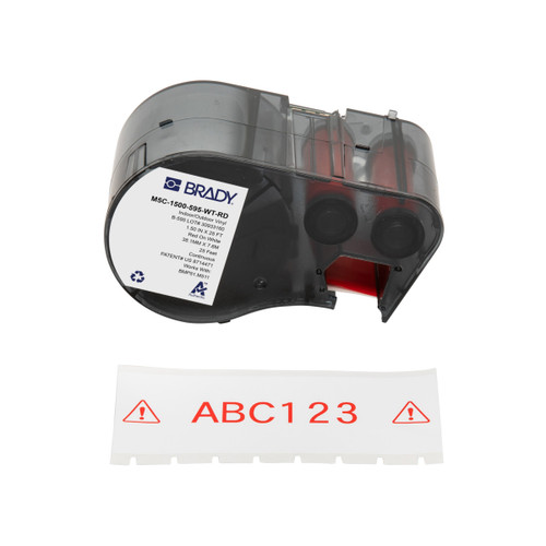 M5C-1500-595-WT-RD Brady  Label - Image1
