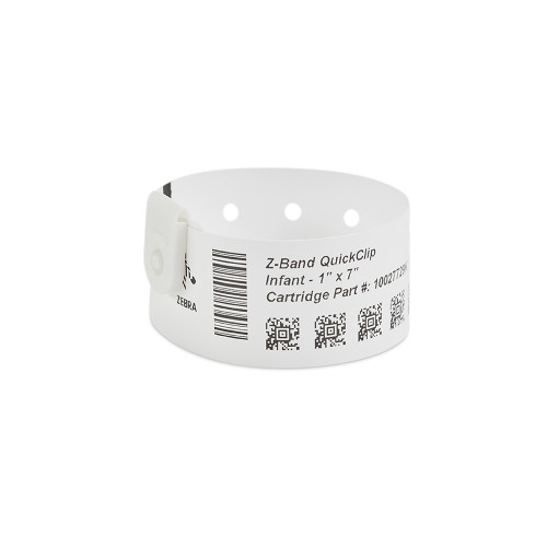 1" x 7" Zebra Z-Band QuickClip Wristband (Case) - 10027729K