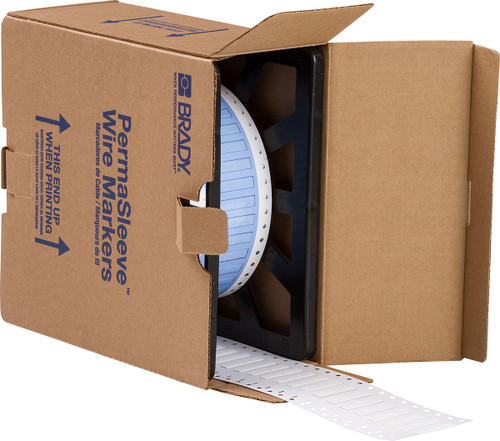 1" x 0.335" Brady Fluid Sleeve Resistant Permasleeve Marker Label - 3FR-187-2-WT-2