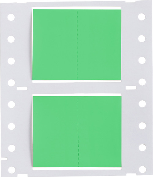 1" x 1.66" Brady PermaSleeve Heatex Wire Marking Sleeves Label (Green) (Roll of 5000 Each) - 2HX-1000-2-GR-J-2
