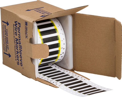 Brady High Temperature PermaSleeve Marker Label - 2HT-250-2-BK-S-2