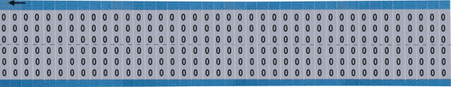 0.25" x 0.75" Brady Numerical Legend Aluminum Scored Wire Marking Cards Wire Marker - AF-0-SC-PK