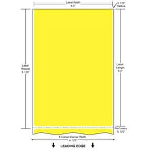 4" x 6" Color Label (Yellow) (Case) - RD-4-6-250-YL