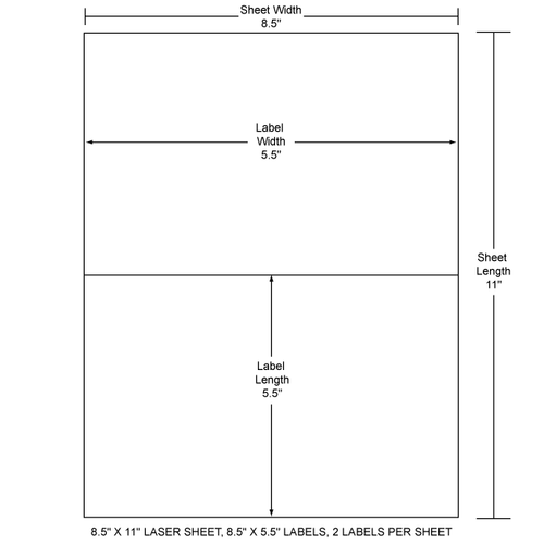 8.5" x 5.5" EDP Laser Sheet (Case) - RL-85-55-2