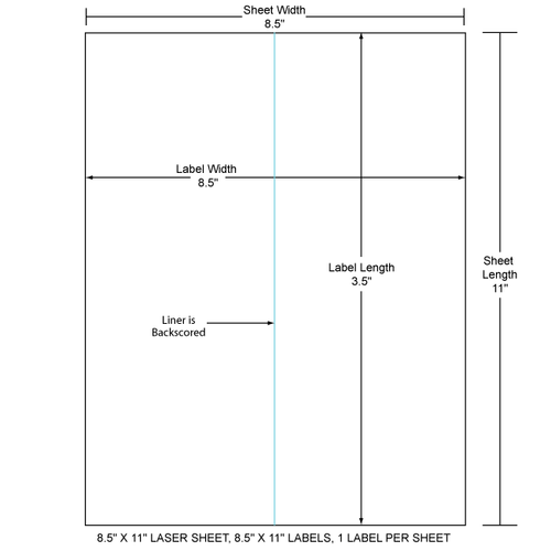 8.5" x 11" EDP Laser Sheet (Case) - RL-85-11-1