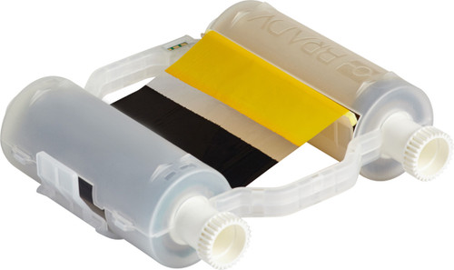 4.33" x 200' Brady R1000 Resin Ribbon (Black / Yellow) (Cartridge) - B30-R10000-KY-16