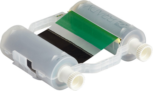 4.33" x 200' Brady R1000 Resin Ribbon (Black / Green) - B30-R10000-KG-8