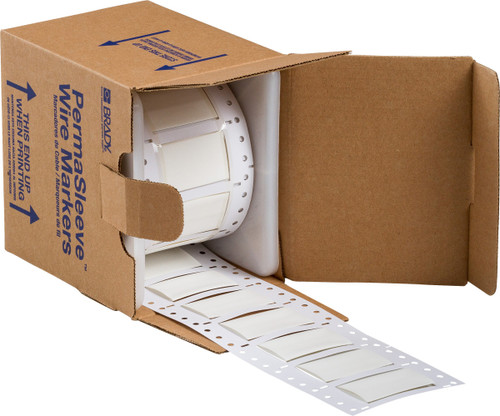 Brady High Temperature PermaSleeve Marker Label - 2HT-750-2-WT-S-2