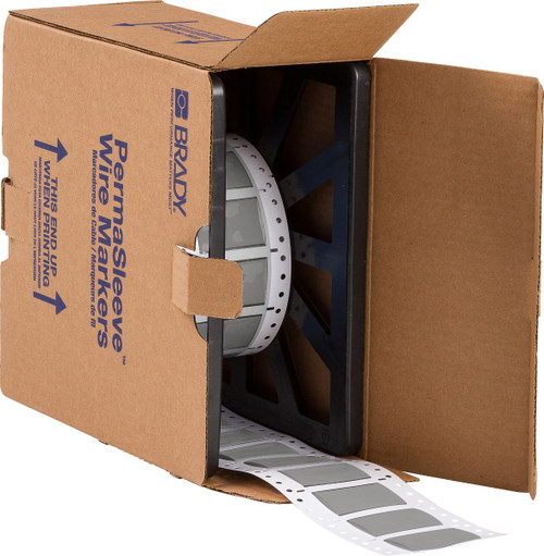 0.67" x 1.25" Brady PermaSleeve Heatex Wire Marking Sleeves Label - 2HX-750-2-GY-3