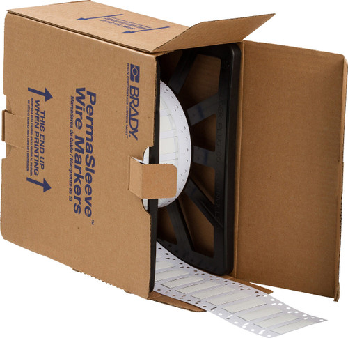 Brady Low Smoke Zero Halogen PermaSleeve Marker Label - 2LSZH-375-2-WT-4