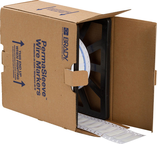 Brady PermaSleeve Marker Label - 3PS-375-2-WT-2