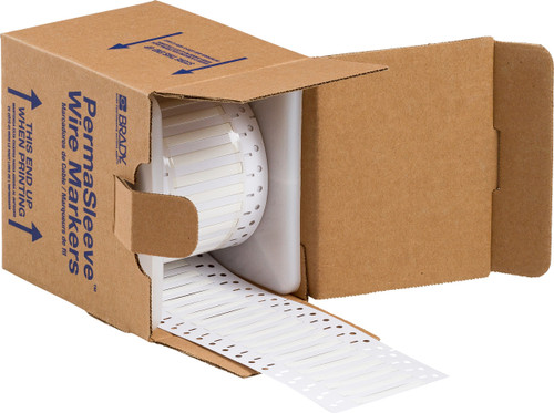 Brady Low Smoke Zero Halogen PermaSleeve Marker Label - 2LSZH-125-2-WT-S