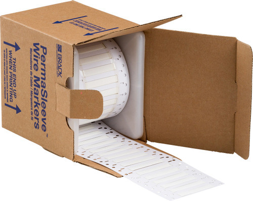 Brady PermaSleeve Marker Label - 3PS-187-2-WT-S