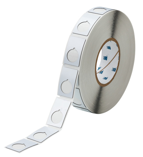 Brady Raised Panel Polyester Circular Hole with Notch Push Button Label - THTEP-168-593-.5