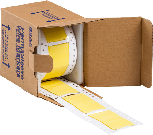 Brady PermaSleeve Heatex Wire Marking Sleeves Label - 2HX-2000-2-YL-S
