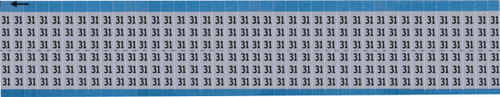 0.25" x 0.75" Brady Wire Marker Wire Marker - AF-31-SC-PK