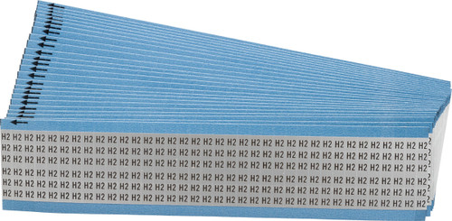 0.25" x 1.5" Brady Label (Black on Silver) (Pack of 25 Cards) Wire Marker - AF-H2-PK