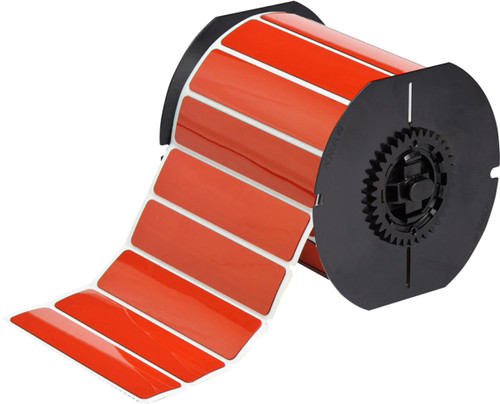 4" x 1" Brady Raised Panel Label (Red) (Cartridge of 300 Labels) - B30EP-174-593-RD