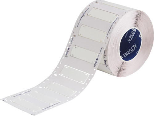 3" x 1" Brady Zero Halogen Cable Markers Tag - HSCM-3000-1-WT