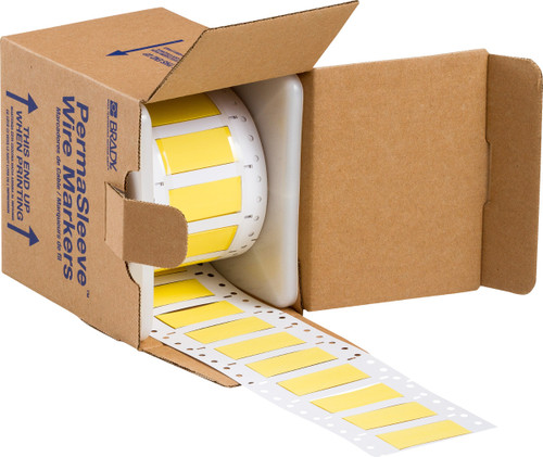 1.5" x 0.851" Brady PermaSleeve Heatex Heat Shrink Label - HX-500-150-YL-S