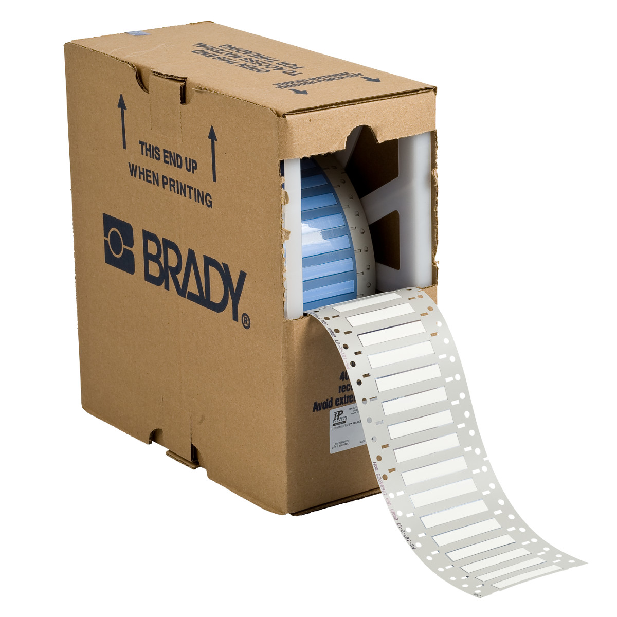 Brady 170003 Floor Tape, Blue/White, 2 inx100 ft, Roll