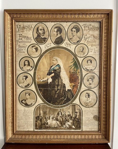 Large Original1897 Golden Jubilee Queen Victoria Poster by Maclure Macdonald &Co Large Original1897 Golden Jubilee Queen Victoria Poster by Maclure Macdonald &Co