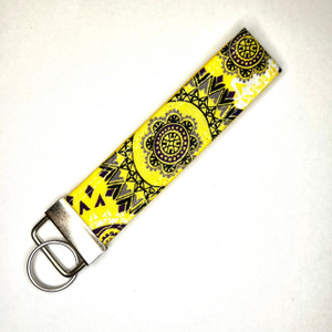 Yellow Floral Pattern Keychain Yellow Floral Pattern Keychain