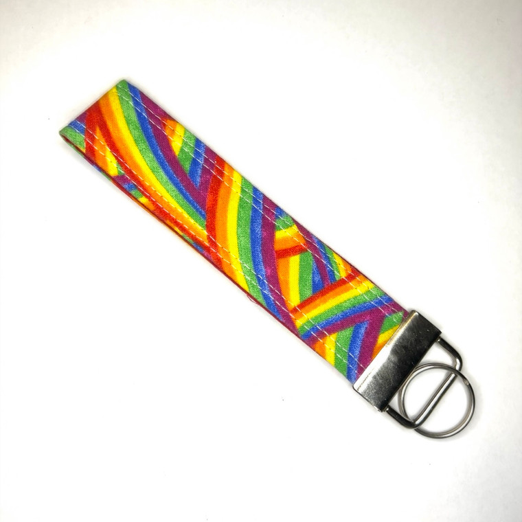 Rainbow Stripes Keychain