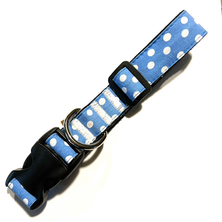 Collar- Blue Polka Dot