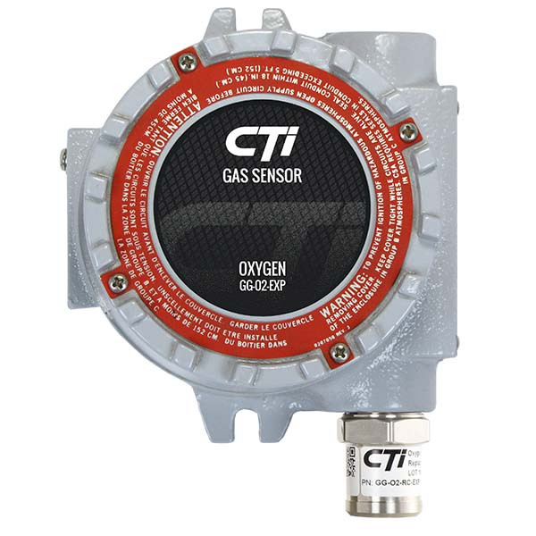 Gas Sensor, Oxygen 0-25%, 4/20 mA output, explosion-proof enclosure for ...