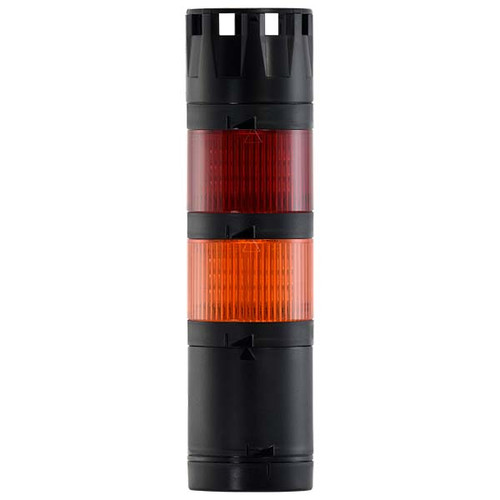 Stacklight, 120Vac LED Flashing 2-way Amber Red with Buzzer