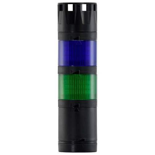Stacklight, 120Vac LED Flashing 2-way Green Blue with Buzzer