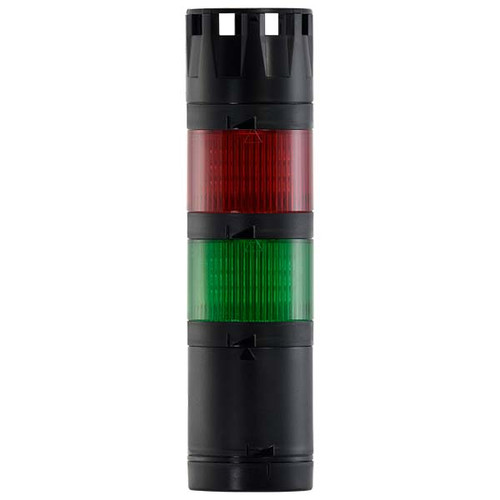 Stacklight, 120Vac LED Flashing 2-way Green Red with Buzzer