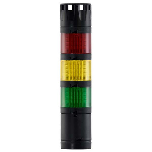 Stacklight, 120Vac LED Flashing 3-way Green Yellow Red with Buzzer