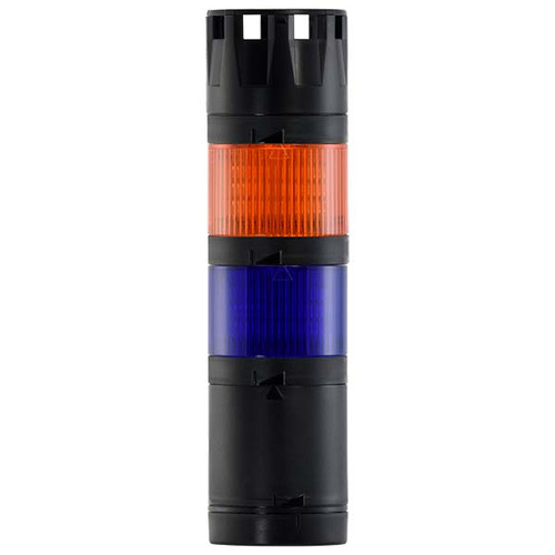 Stacklight, 24Vdc LED Flashing 2-way Blue Amber with Buzzer