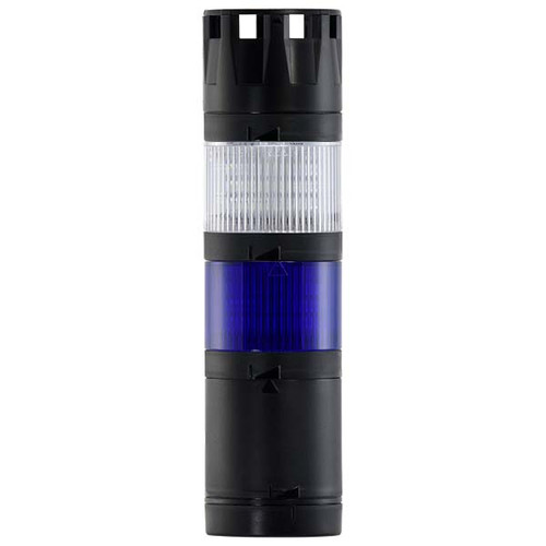 Stacklight, 24Vdc LED Flashing 2-way Blue White with Buzzer